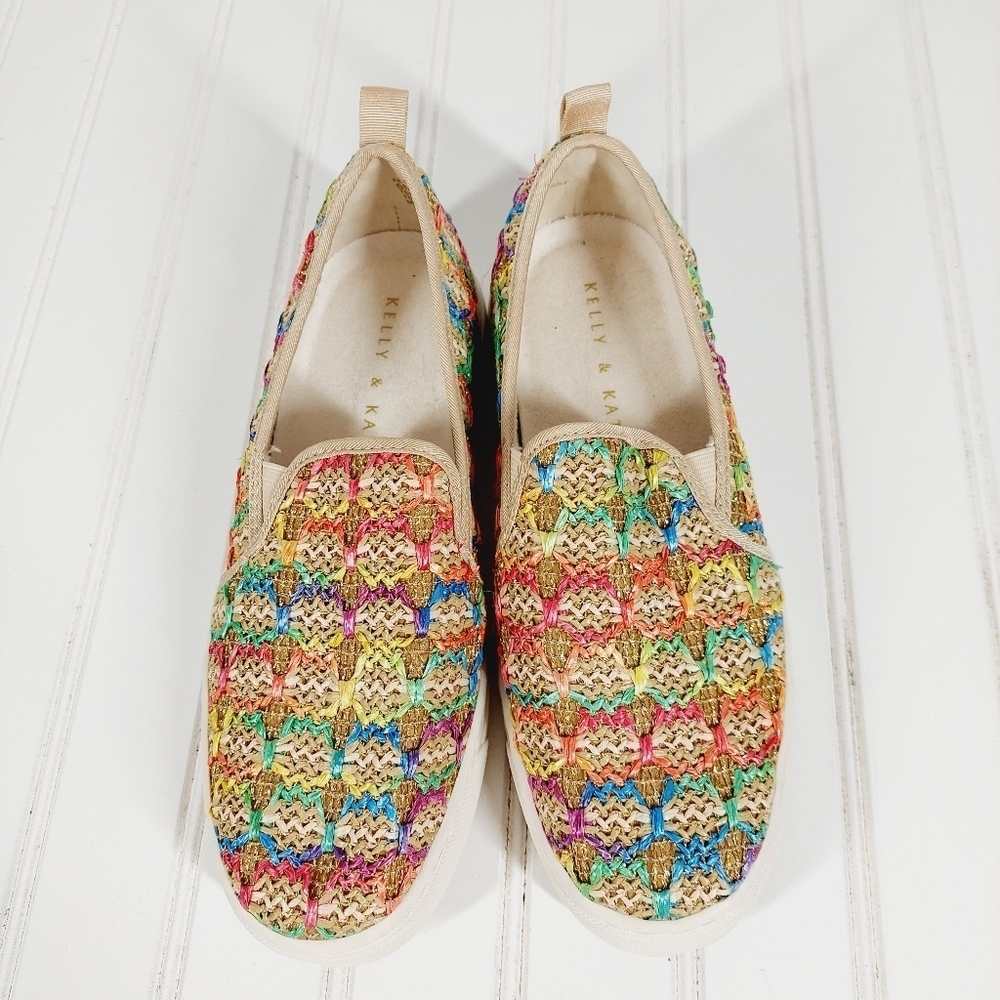 Kelly & Katie Lenna Rainbow Woven Sneakers A 782 - Picture 4 of 14
